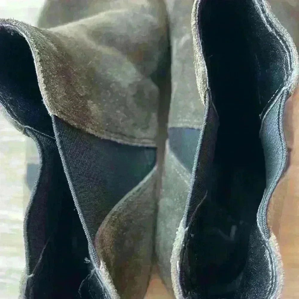 Marc Fisher Gray brown suede Chelsea heeled bootie size 6 - Picture 12 of 13